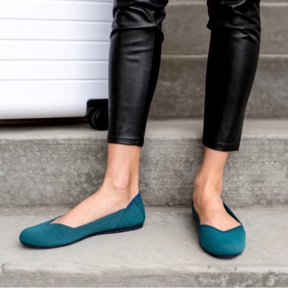 Rothy’s Ballet Flat In Juniper Size 9.5